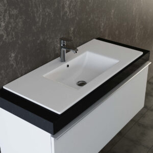 VILSTEIN© Keramik Einbauwaschbecken Einbau Einsatz Waschbecken Becken Handwaschbecken 92cm